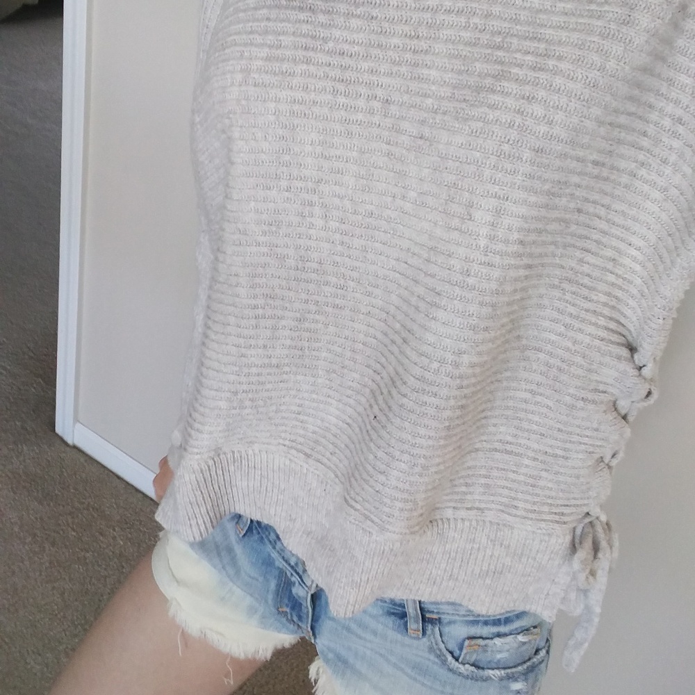 Lace-up Sweater